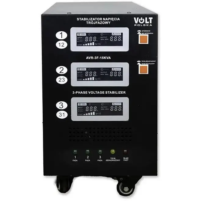 Стабілізатор напруги Volt Polska трифазний AVR 15000VA 3% 3F - фото 2