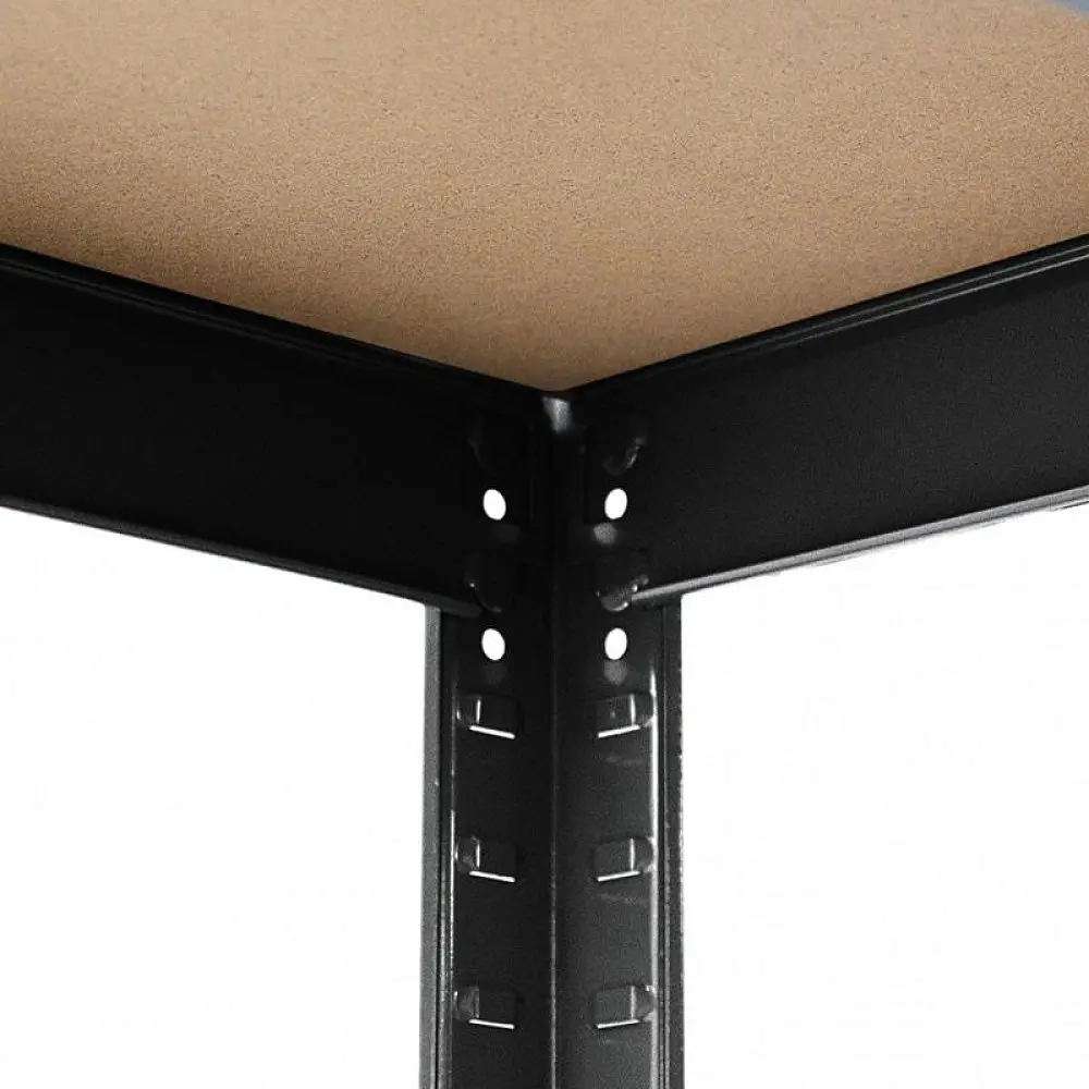 Стелаж-верстак металевий 5 полиць МДФ 180х100х60 см Чорний (348501) - фото 3