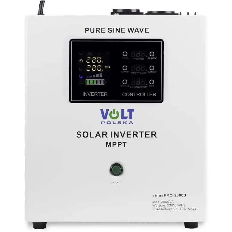 Комплект Volt Polska SINUS PRO 2000S 24/230V 1400/2000W + Аккумулятор гелевый 4SUN GEL 100 Ah 2 шт - фото 2