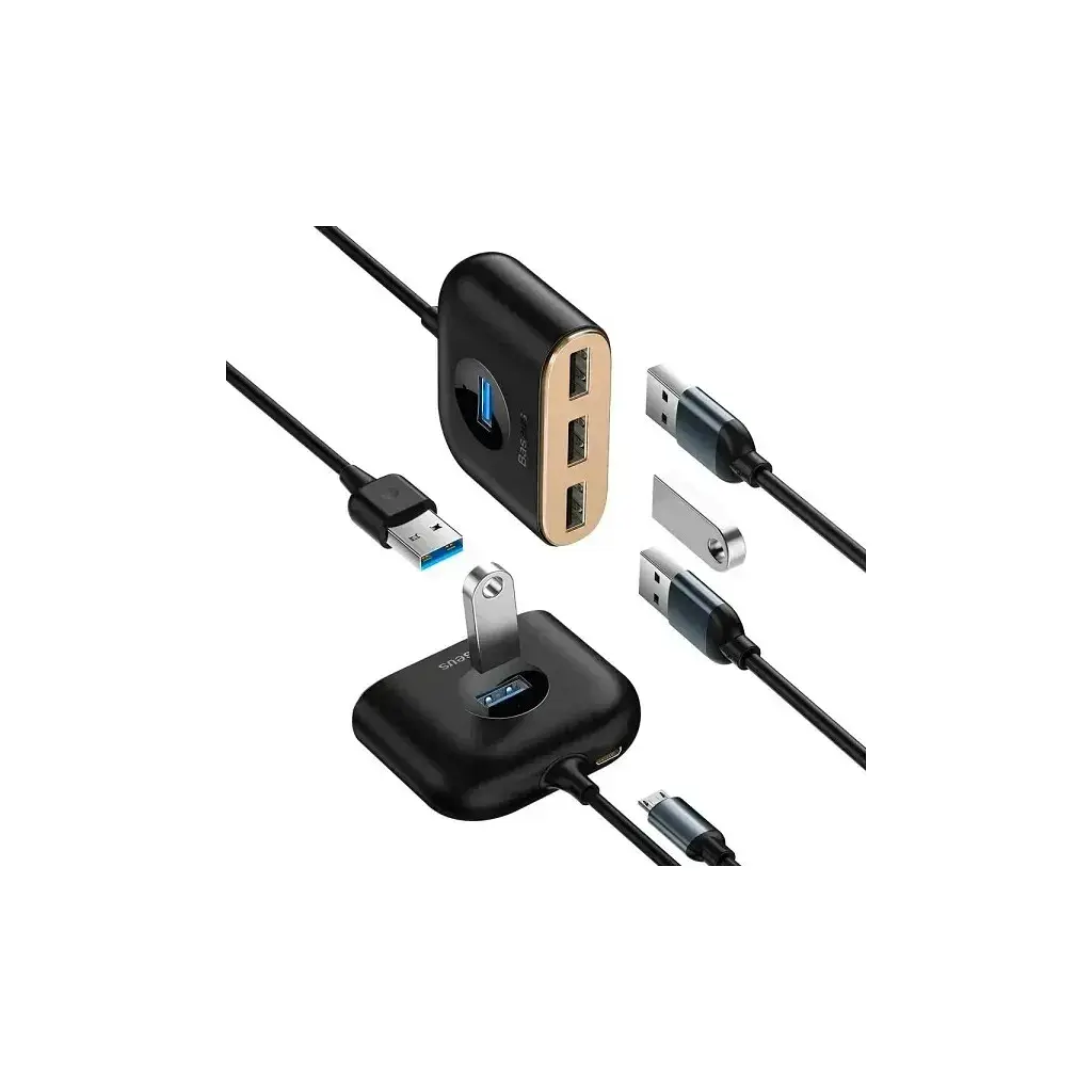 Концентратор Baseus USB 3.0 to 1xUSB 3.0 + 3xUSB 2.0 1.0m (CAHUB-AY01) - фото 4