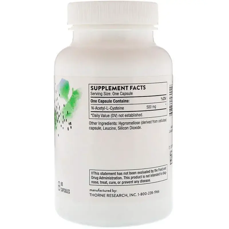 Ацетилцистеин Thorne Research NAC 90 капсул - фото 2