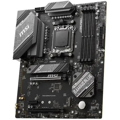 Материнська плата MSI AM5 B650 Gaming PLUS WIFI, B650, 4xDDR5, Int.Video (CPU), 4xSATA3, 2xM.2, 2xPCI-E 4.0 x16, 1xPCI-E 3.0 x1, ALC897, RTL8125BG, WiFi 6E, Bluetooth 5.3, 11xUSB3.2/4xUSB2.0, HDMI/DP, ATX - фото 4