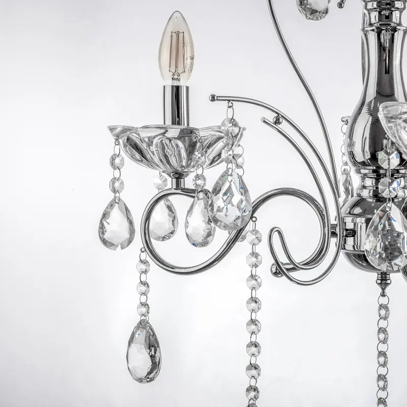 Люстра свеча Brille подвесная хрустальная E14 40W (BCL-669S/3) - фото 5