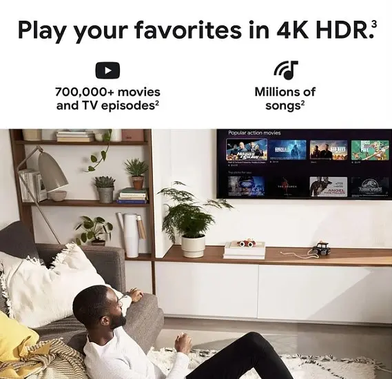 Приставка Google Chromecast with Google TV 4K white - фото 4