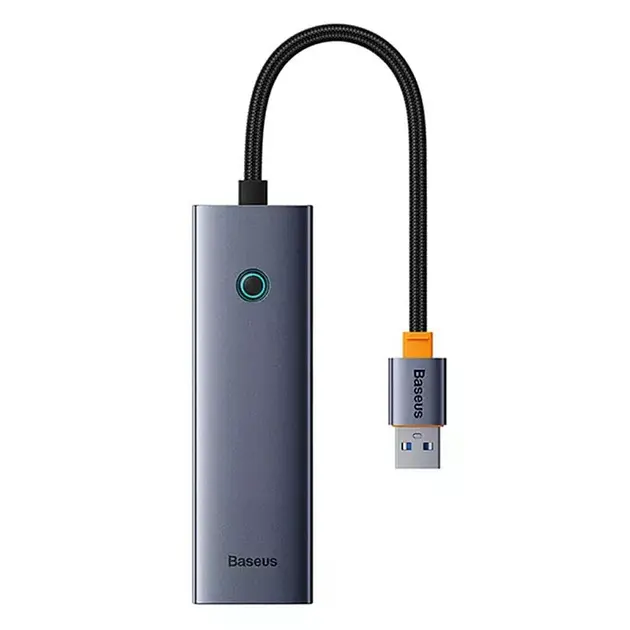 USB-хаб Baseus UltraJoy Series 4-Port (USB-A to USB3.0*4) B0005280A813-02 Grey - фото 2