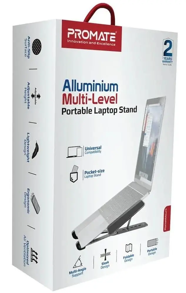Підставка для ноутбука Promate iдставка для ноутбука PocketMount Grey (pocketmount.grey) - фото 2