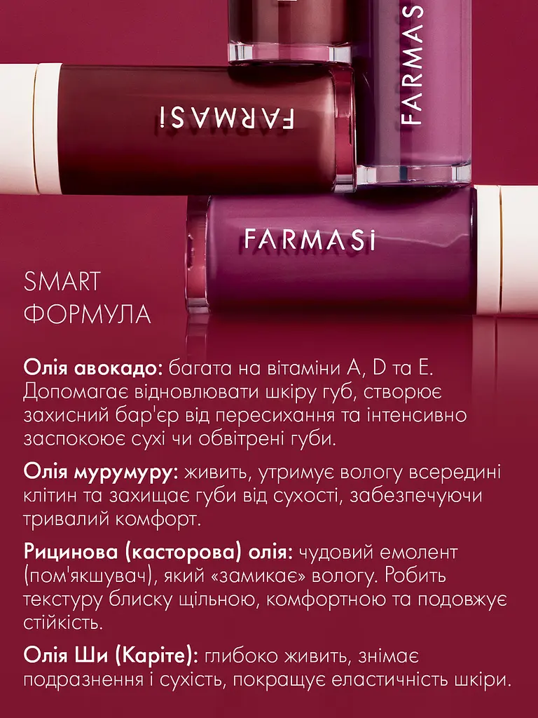 Блиск для губ Farmasi Royal Cherry Cherry after dark 8 мл - фото 4