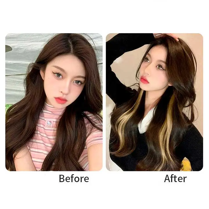 Накладне пасмо волосся кольорове на шпильках 60 см Пшеничний блонд - фото 4