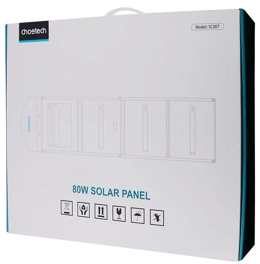 Сонячна панель Choetech 80W black 80 Вт / 5 В, 7 В, 9 В, 12В, 18В (37706) - фото 5