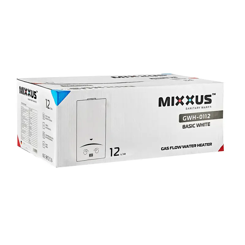Газова колонка Mixxus GWH-0112 Basic White димохідна 12 л/хв WH0029 - фото 2