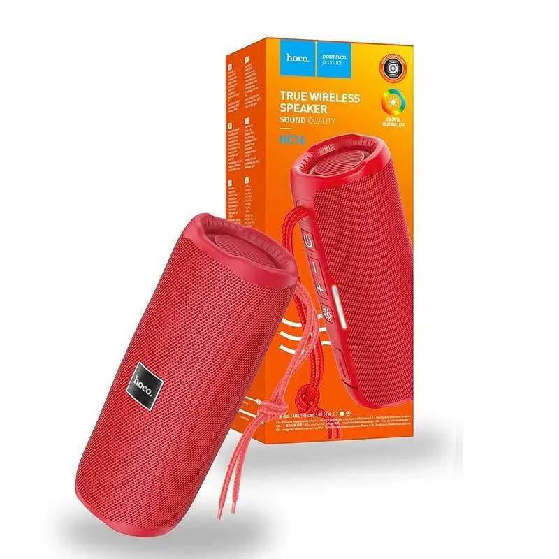 Портативна колонка Hoco HC16 vocal sports BT speaker IPX4 червона - фото 2