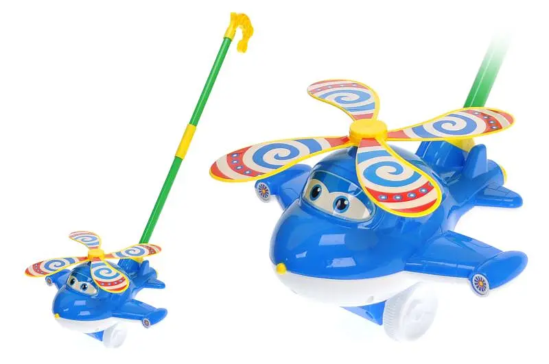Іграшка каталка на паличці Літак 9909 у пакеті р.59x21,5x20,5 см YG Toys