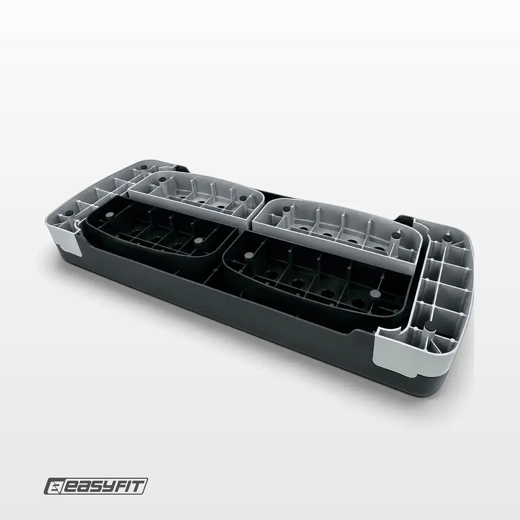 Степ-платформа EasyFit Step-B 3-ступінчаста чорно-сіра  - фото 4