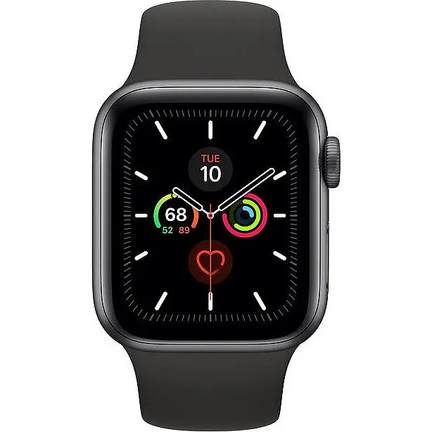 Смарт-годинник Apple Watch Series 5 GPS 40mm Space Gray Aluminum w. Black b.- Space Gray Aluminum (MWV82)
