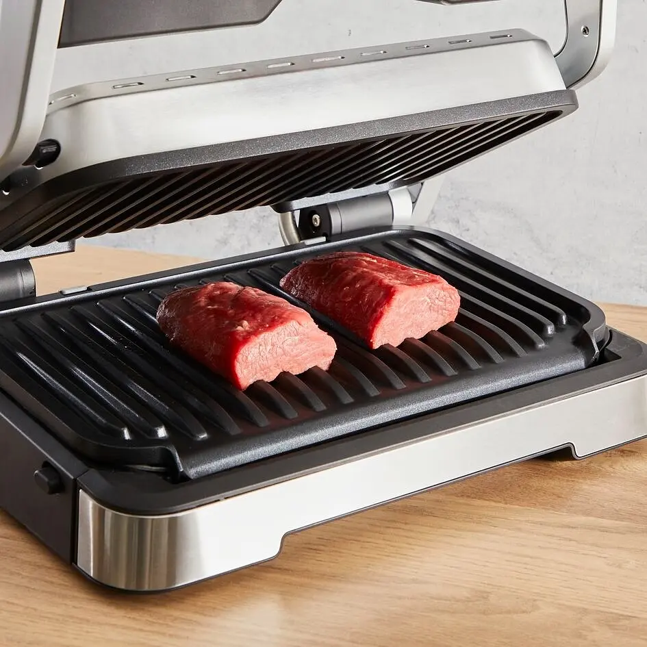 Гриль Tefal прижимной OptiGrill 2in1 XL 2200Вт съемные пластины сенсор толщины продуктов металл (GC782D30) - фото 8