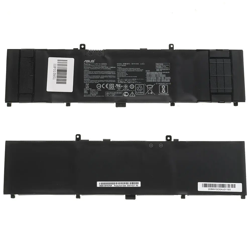 Батарея для ноутбука Asus B31N1535 (Zenbook: UX310UA UX310UQ UX410UA UX410UQ series) 11.4V 4240mAh 48Wh Чорний (0B200-02020000) - фото 2
