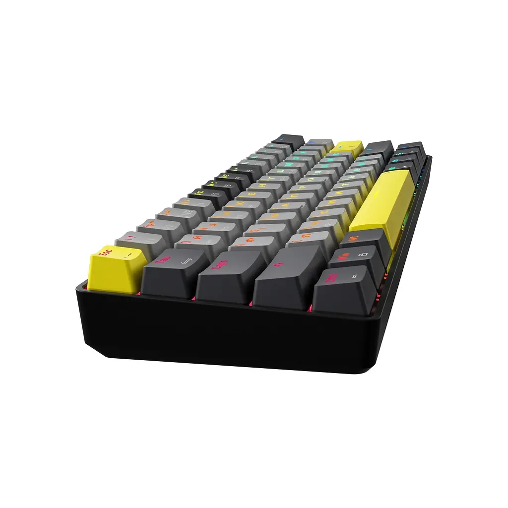 Клавіатура GamePro MK130G Pro Outemu Red Switch Hot-Swap 60 RGB USB/Wireless/Bluetooth Black (MK130G Pro) - фото 3