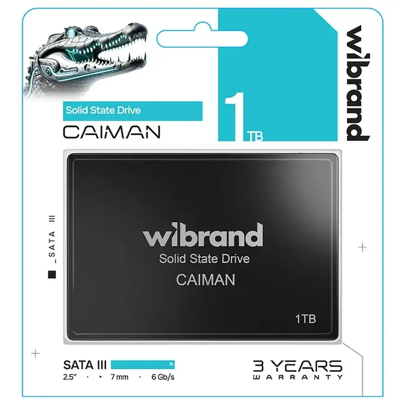 SSD Wibrand Caiman 1TB 2.5" SATAIII (WI2.5SSD/CA1TBST) - фото 2