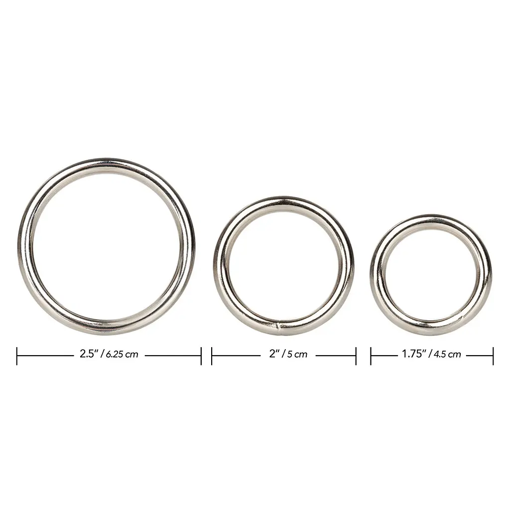 Наборо эрекционных колец Silver Ring - 3 Piece Set - фото 9