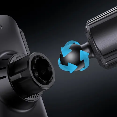 Бездротовий Автомобільний зарядний пристрій Baseus Wisdom Auto Alignment Car Mount Wireless QI 15W Air Outlet чорний CGZX000001 - фото 7