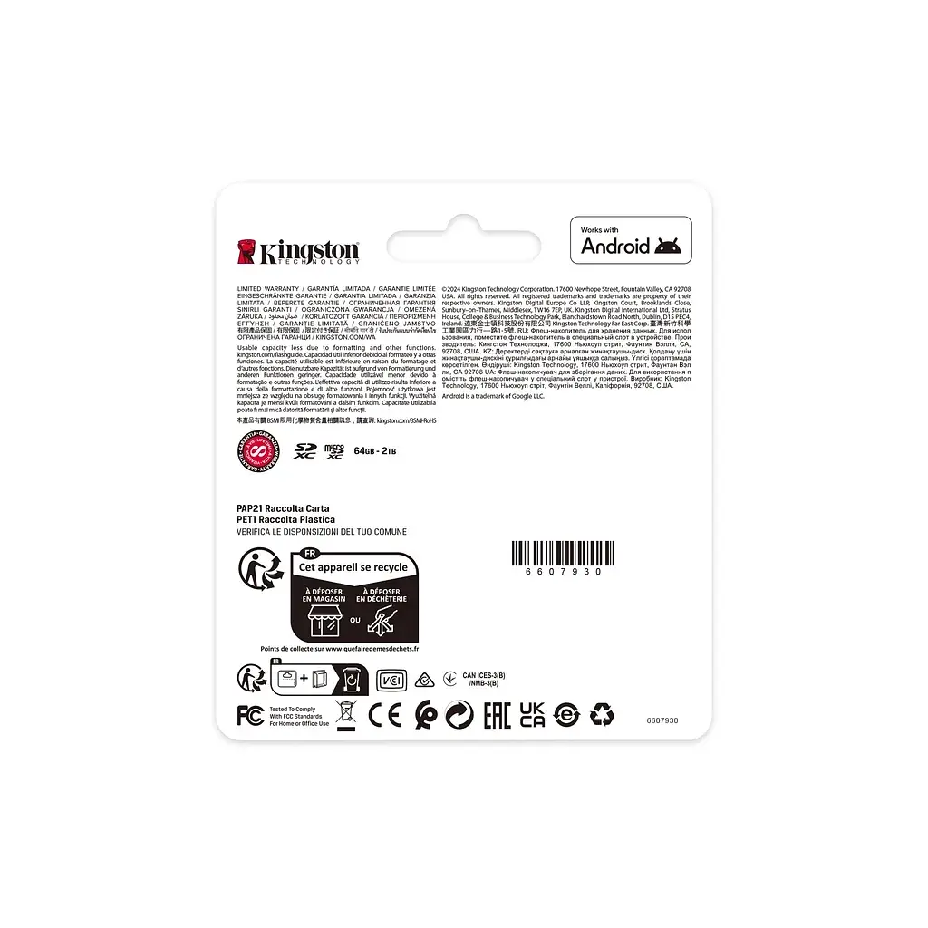 Карта пам'яті Kingston 128GB microSDXC class 10 UHS-I V10 A1 Canvas Select Plus (SDCS3/128GBSP) - фото 4