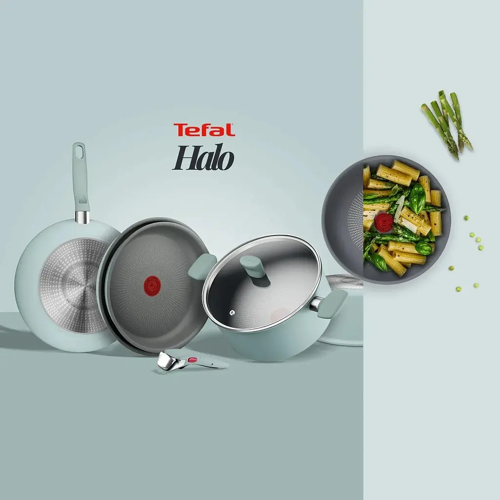 Сковорода ВОК Tefal Halo Eucalyptus 26 см сіра (G0167702) - фото 8