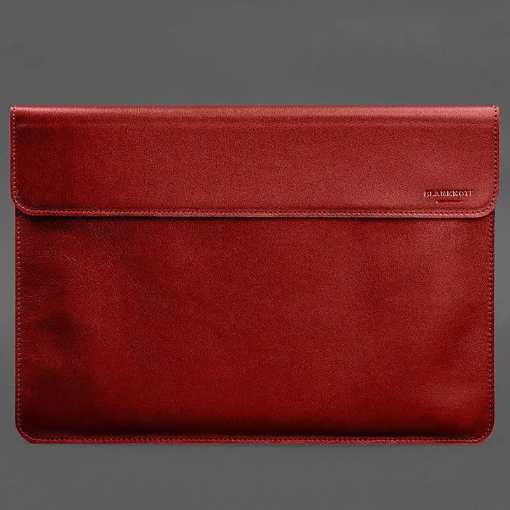 Шкіряний чохол-конверт BlankNote на магнітах для MacBook 15 дюйм Червоний - фото 4