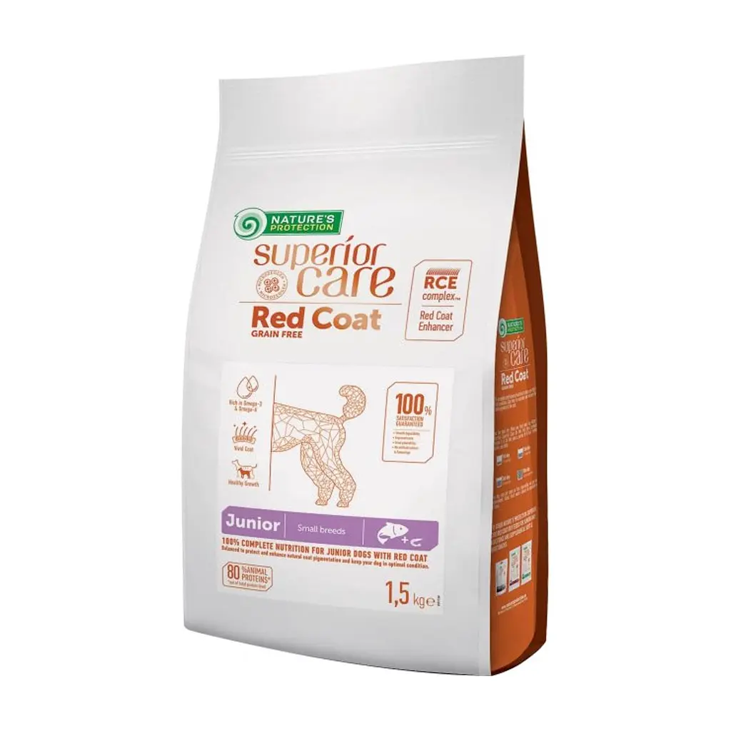 Сухий корм для собак Nature's Protection Superior Care Red Coat Grain Free Junior Mini Breeds 1.5 кг (NPSC47228)