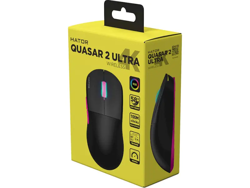 Миша Hator Quasar 2 Ultra 4K Wireless Black/Pink (HTM570BP) - фото 4