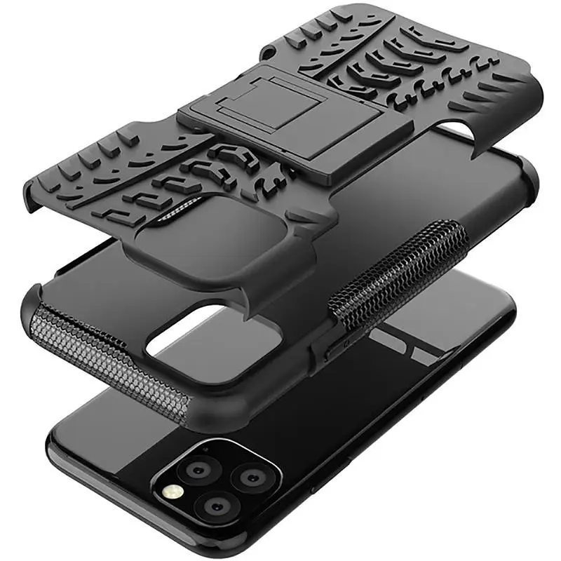 Чохол-накладка Toto Dazzle Kickstand 2 in 1 Case Apple iPhone 11 Pro Black - фото 4