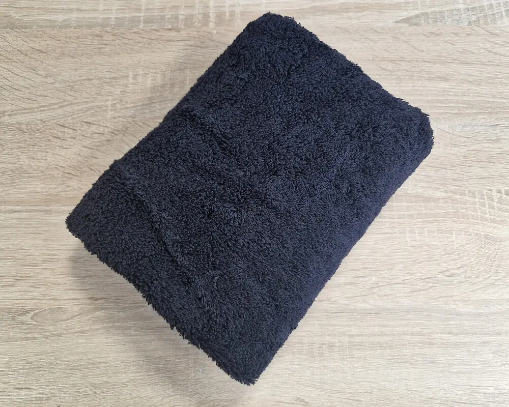 Рушник турецький махровий однотонний Zeron 50х90 Black щільність 500 г/м2 - фото 2