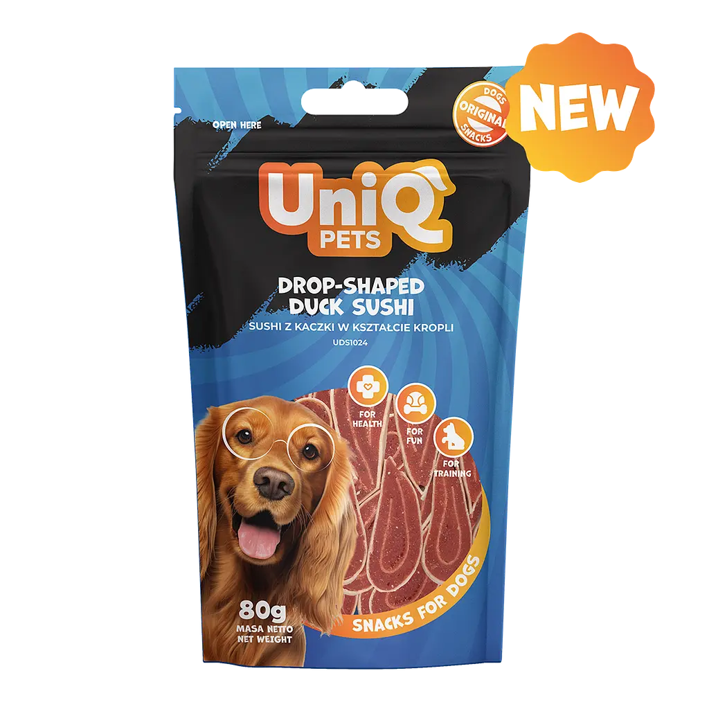 Ласощі для собак UniQ PETS Суші з качкою у формі краплі, 80 г - фото 4