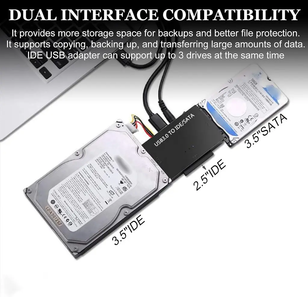 USB 3.0 адаптер Aicharynic SATA/IDE для HDD та SSD 2.5"/3.5" - фото 6