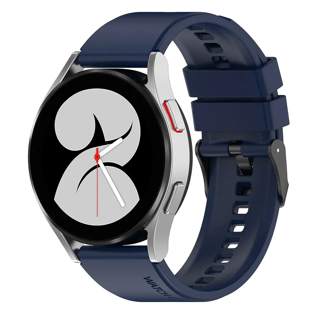Ремінець для Samsung Galaxy Watch 4 40mm - синій ширина кріплення 20мм силікон Watchbands GT (W45-6WB36231963) - фото 2