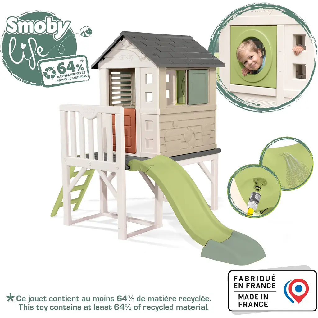 Будинок Smoby Life Літній відпочинок на опорах 243х160х197 см (7600810802) - фото 4