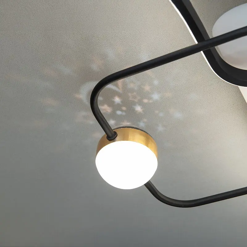 Led люстра з ефектом зоряного неба MX2990-2+2A WH+BK - фото 2