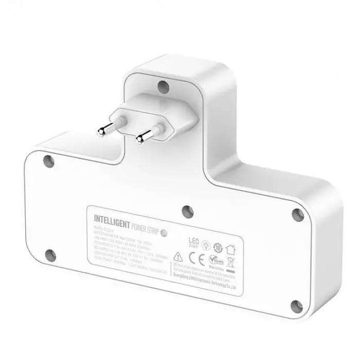 Сетевой удлинитель фильтр на 2 розетки с защитными шторками 2 USB 3A + Type C - фото 7
