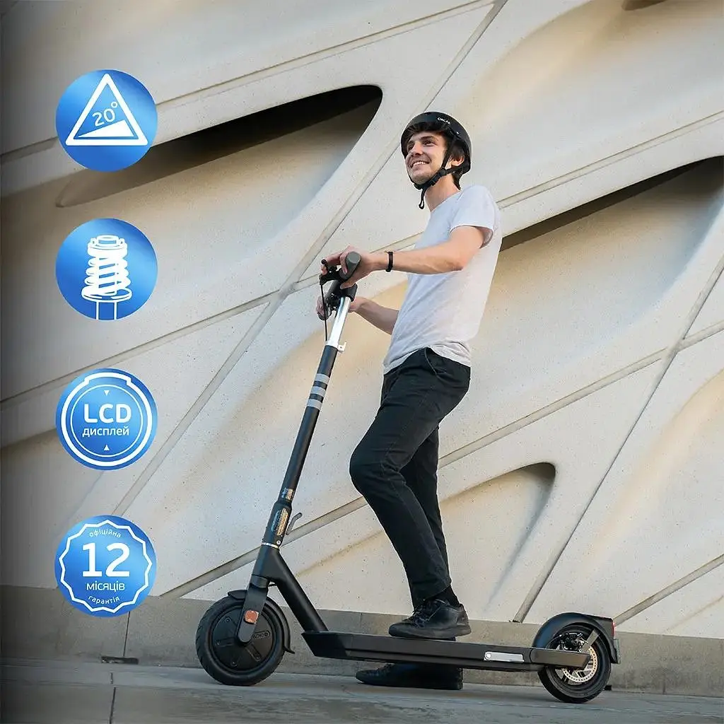 Электросамокат OKAI ES20 NEON складной 300/600W 9.8Ah скорость 25 км/ч до 40 км NFC App колеса 8.5'' нагрузка до 100 кг - фото 9