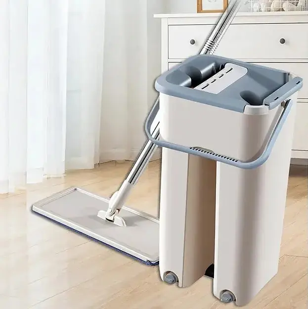 Швабра мікрофібра з віджимом + відро Scratch Cleaning Mop ∙ Швабра - ледарка cleaner 360 - фото 3