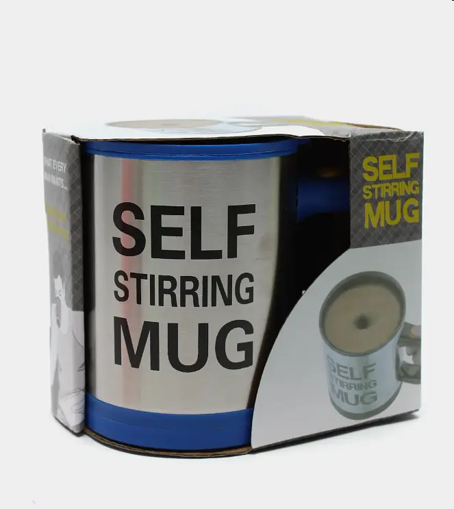 Чашка кухоль мішалка автоматична з вентилятором 400мол Self Stirring Mug Синя - фото 8