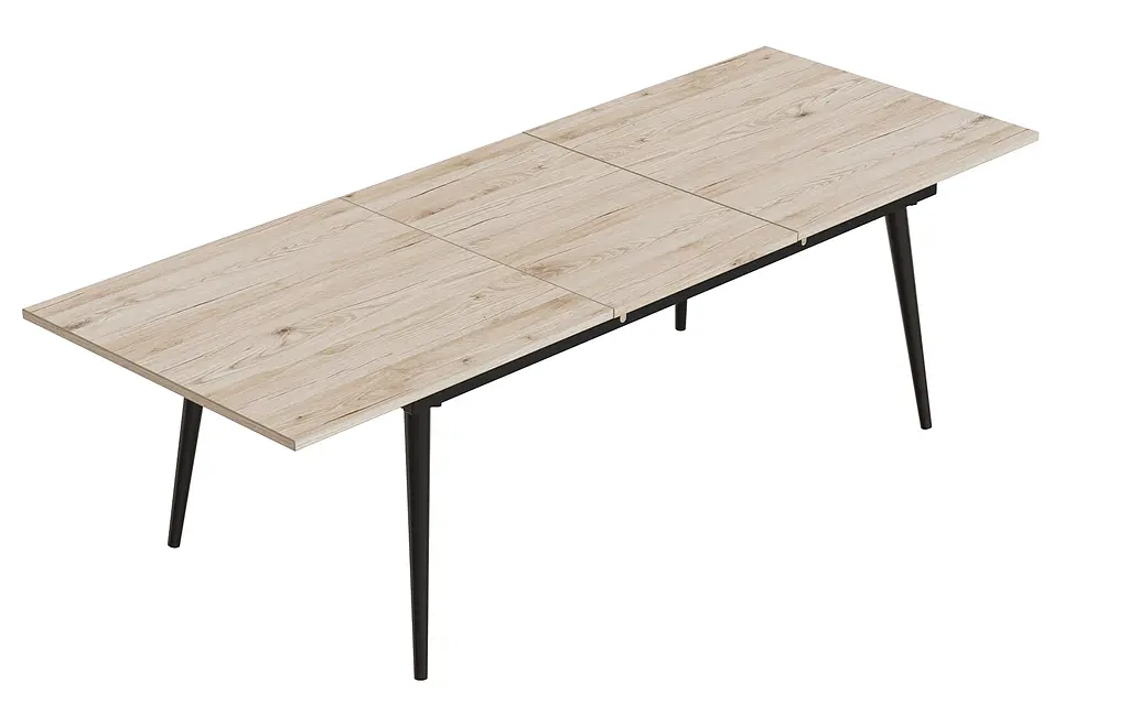 Стол журнальный трансформер Dandi Small Ferrum-decor 45x120(160)x60 Черный металл ДСП Дуб Сан-Марино 16 мм (FRD-106790) - фото 7