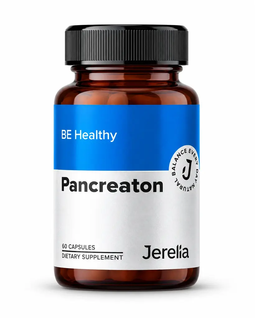 Комплекс для травлення, підшлункової залози та кишківника Jerelia Pancreaton Панкреатон 60 шт