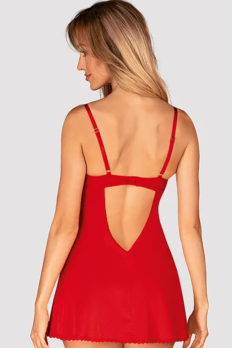 Комплект Obsessive Ingridia chemise (Червоний, XS/S) Obsessive 100418 96956 - фото 2