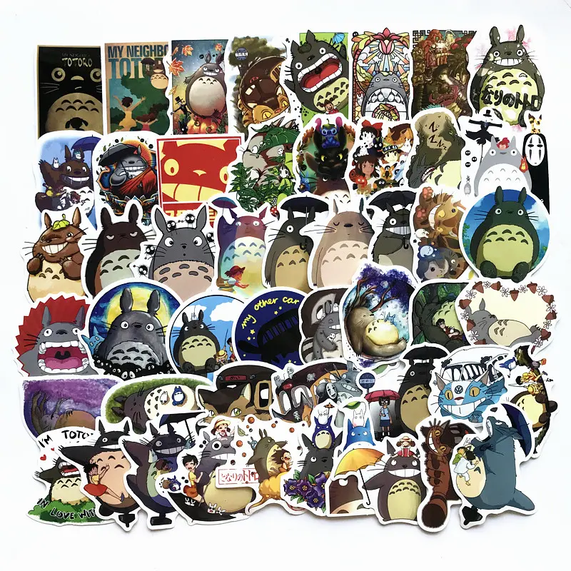 Стікерпак Набір наклейок GeekLand Роботи Хаяо Міядзакі Тоторо Hayao Miyazaki Totoro 50 штук - фото 2