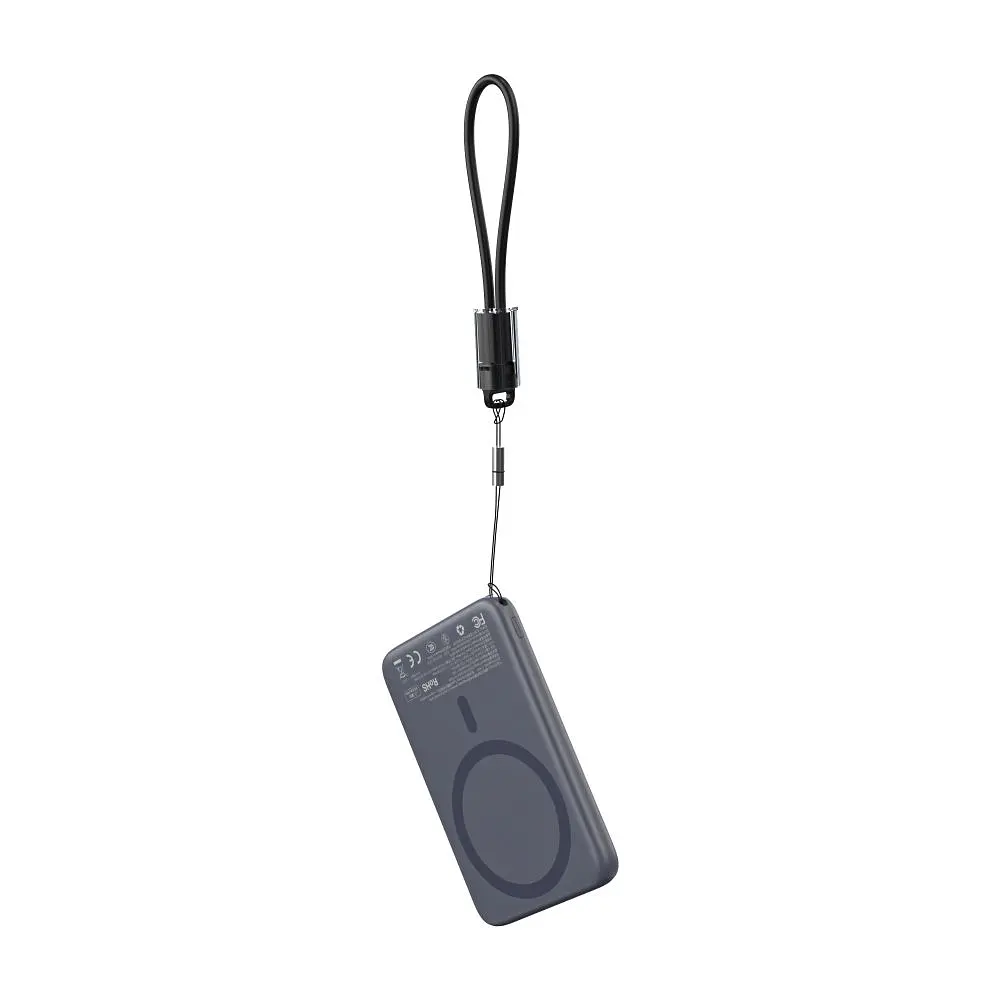 Повербанк 5000mAh Choetech B861 Grey 20W QC3.0 PD3.0 бездротова магнітна зарядка MagSafe (43-00167) - фото 4