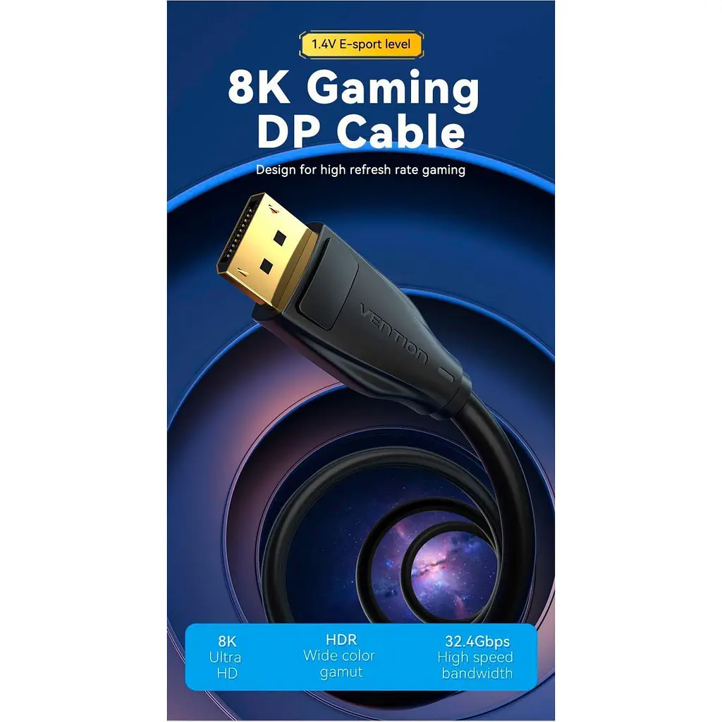 Кабель Vention DisplayPort-DisplayPort V 1.4 1.5 м (HCDBG) - фото 9