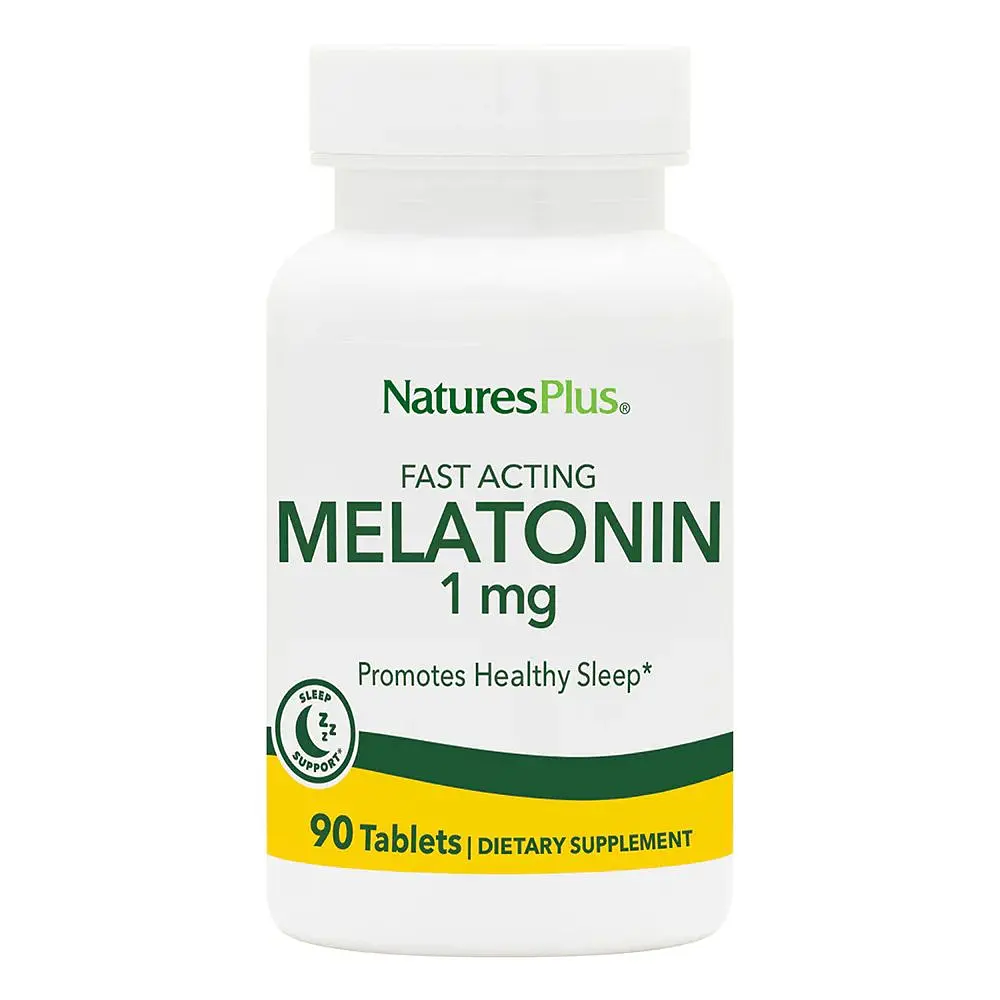 Натуральна добавка Fast Acting Melatonin 1 mg, 90 таблеток Natures Plus vit0000316