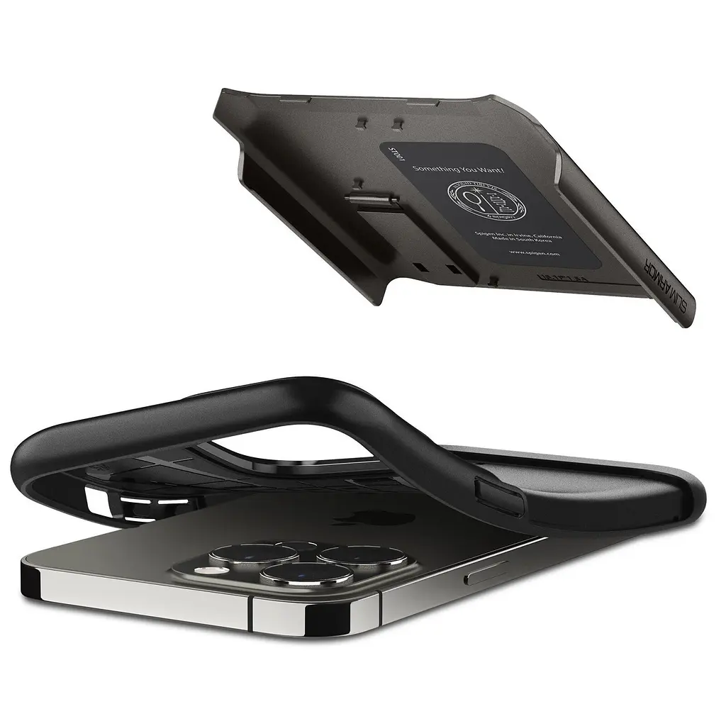Оригінальний протиударний чохол Spigen Slim Armor для Apple Iphone 13 Pro (6.1") Gunmetal ACS03303 - фото 4