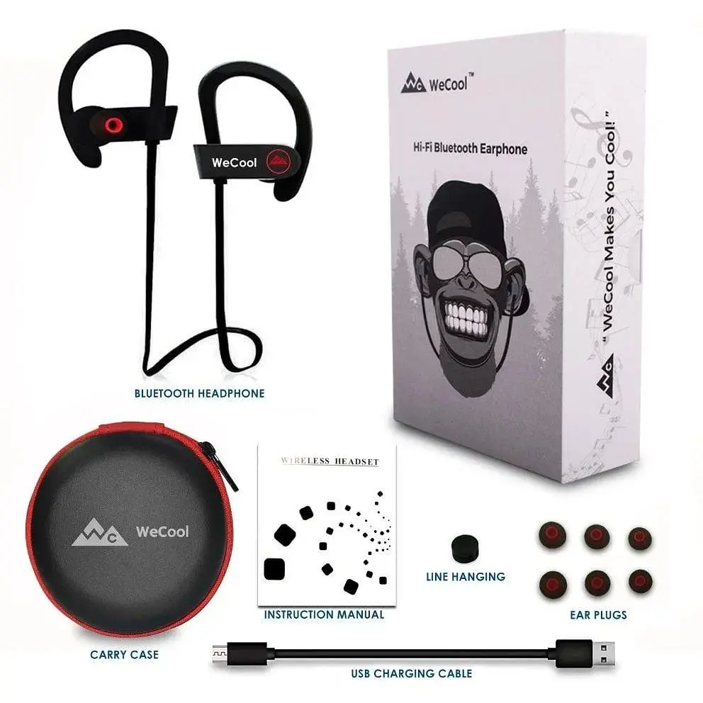 Навушники WeCool U8i Bluetooth з мікрофоном Червоні  - фото 4