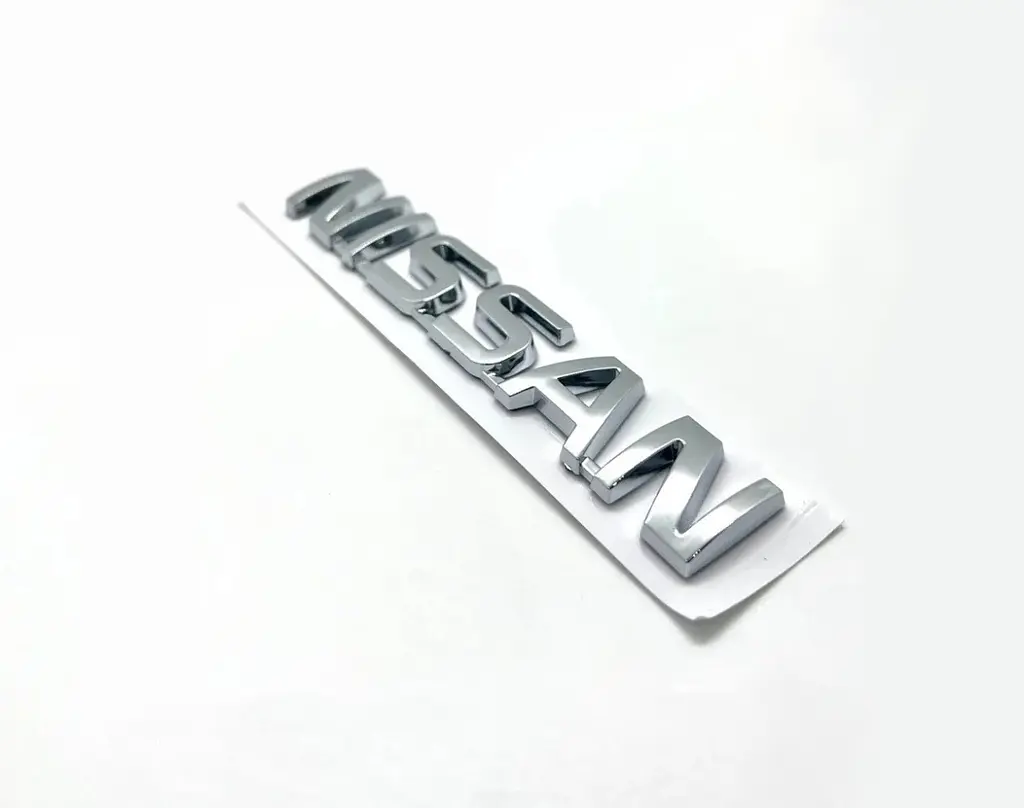 Емблема напис Nissan Хром 122х22 мм на скотчі (Завод) - фото 4